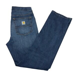 Carhartt Jeans Mens 31x32 Blue Rugged Flex Relaxed Fit BD2804-M Denim Workwear